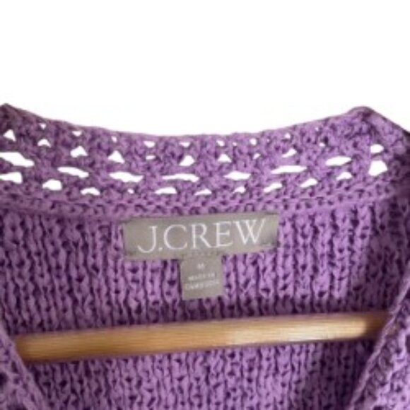 NWT J. Crew High-Neck Textured Pointelle Sweater-Tank Medium - Picture 2 of 5